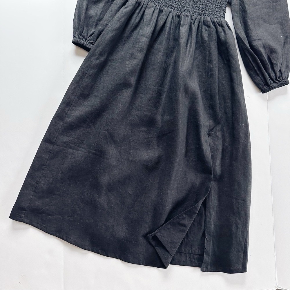 NEW J.Crew Women’s Linen Daydream Midi Dress Black - Picture 11 of 14